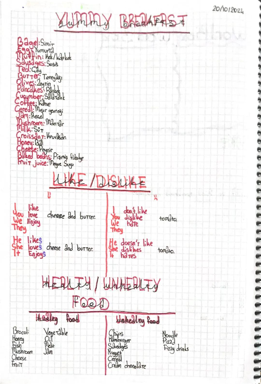 Bagel Simir
Yumurta
YUMMY BREAKFAST
Hoppin: her/hdpkok
Sausages: Sosis
Ted: Cay
GUTTer Tereyağ
Olives:2
Zeytin
Pancakes Panke
Cucumber: Sald