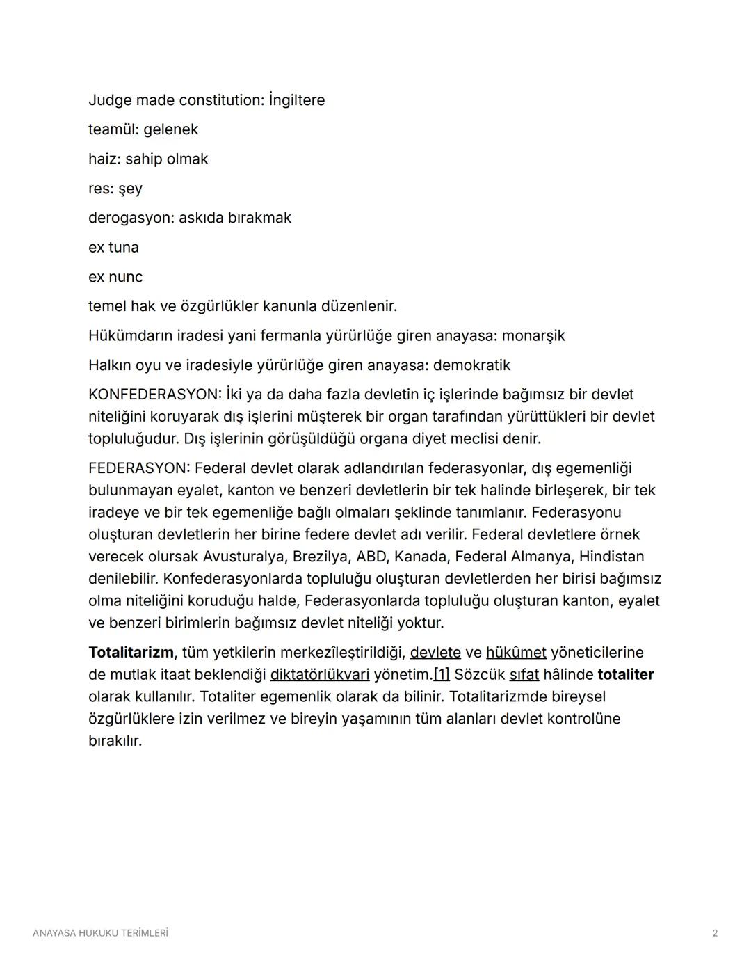 # ANAYASA HUKUKU TERİMLERİ
= Tags
Created @October 30, 2023 9:54 AM
Updated @October 30, 2023 10:58 AM
Angarya: ücretsiz çalıştırma
Dok