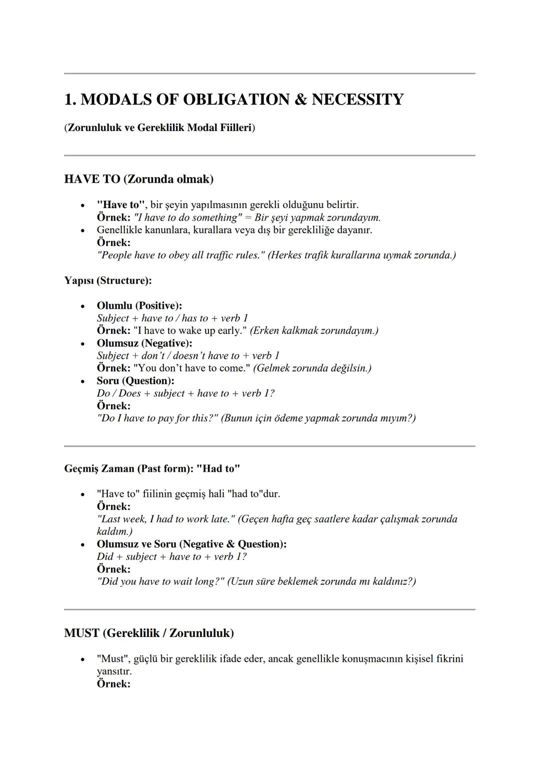 MODAL VERBS & MODAL-LIKE
VERBS (MODAL FİİLLER VE MODAL
BENZERİ FİİLLER)
What are modal verbs? (Modal fiiller nedir?)
Modal fiiller, ana fii
