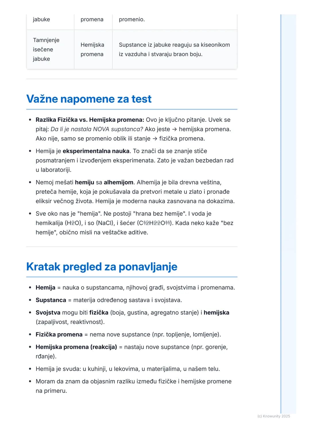 # Šta je hemija?
# Šta je hemija uopšte?
Hemija je prirodna nauka koja proučava supstance - od čega su napravljene
(njihov sastav i građu)