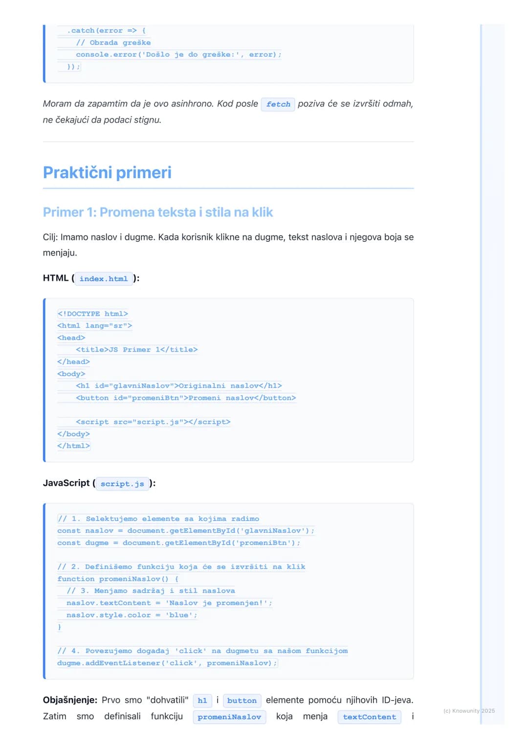 # JavaScript (klijentska strana)
Uvod u JavaScript na klijentskoj strani
JavaScript (JS) je programski jezik koji se izvršava u veb pregle
