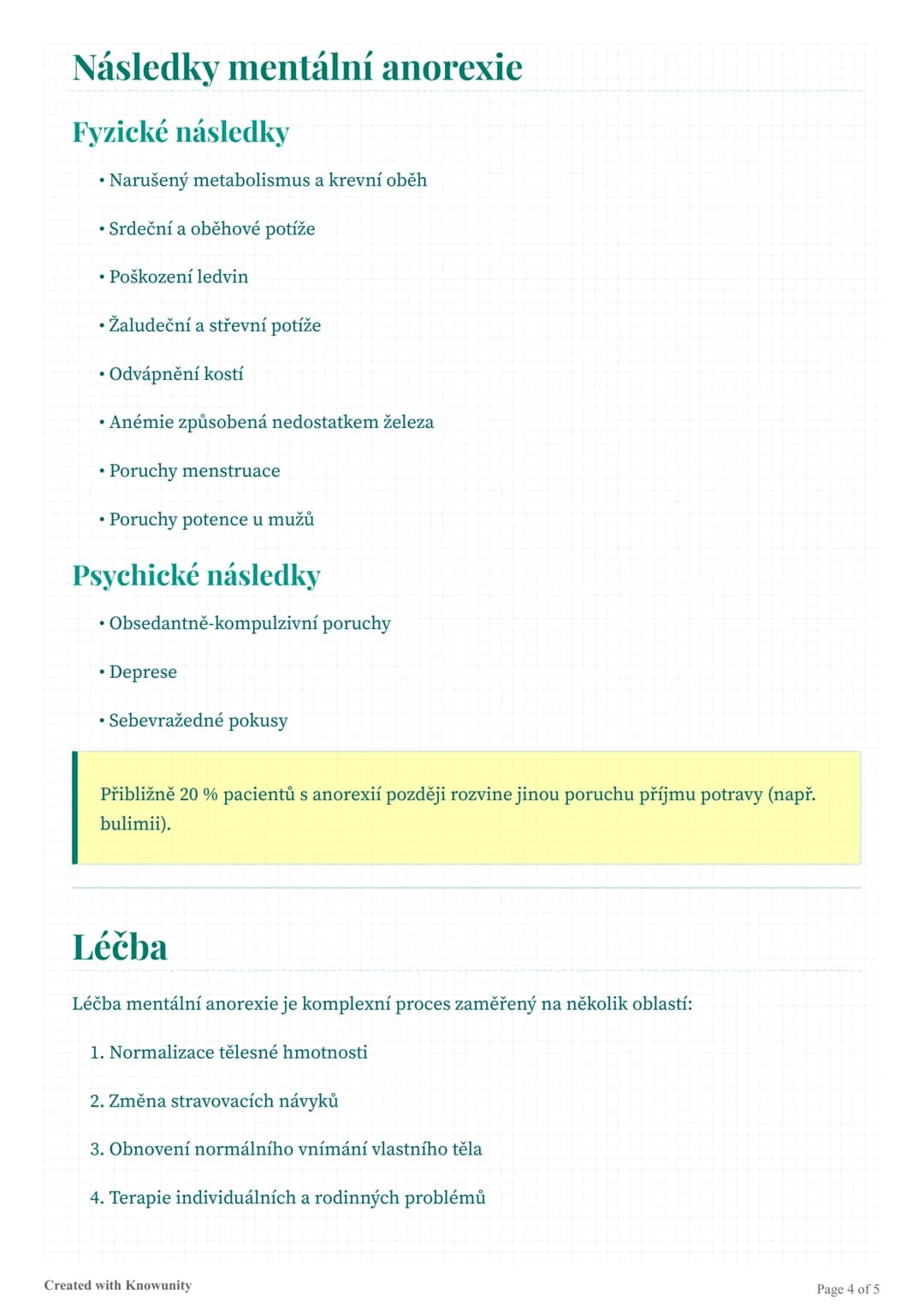 # Mentální anorexie
Komplexní přehled o mentální anorexii, jejích příčinách, příznacích, následcích a léčbě, se
zaměřením na rostoucí výsky