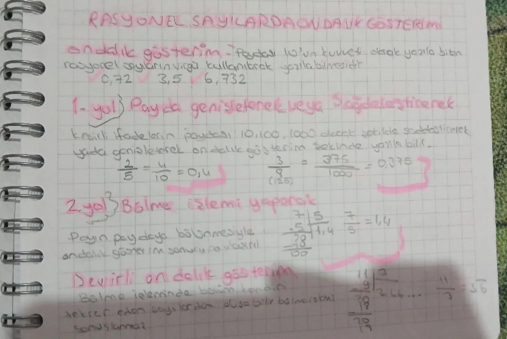 D D D
RASYONEL SAYILARDA ONDANK GÖSTERİM
ondalık gösterim - Pedal 10'un kuvveti oksak yazıla bilan
rasyonel spylların Virgil kullanıbrak yaz