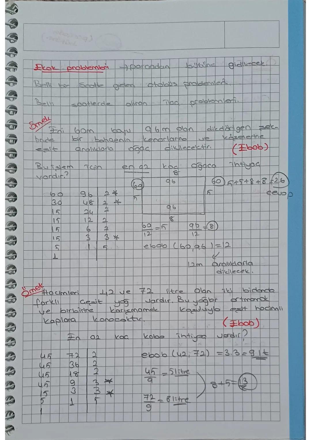 - EBOB - EKOK-
Zn Büyük Ortak Bälten (EBOB)
En 02 bid Sılardan farky Thi ya da
dora fazla doğal Saynı ortak bölenlerinin
en büyüğüne bu Sa