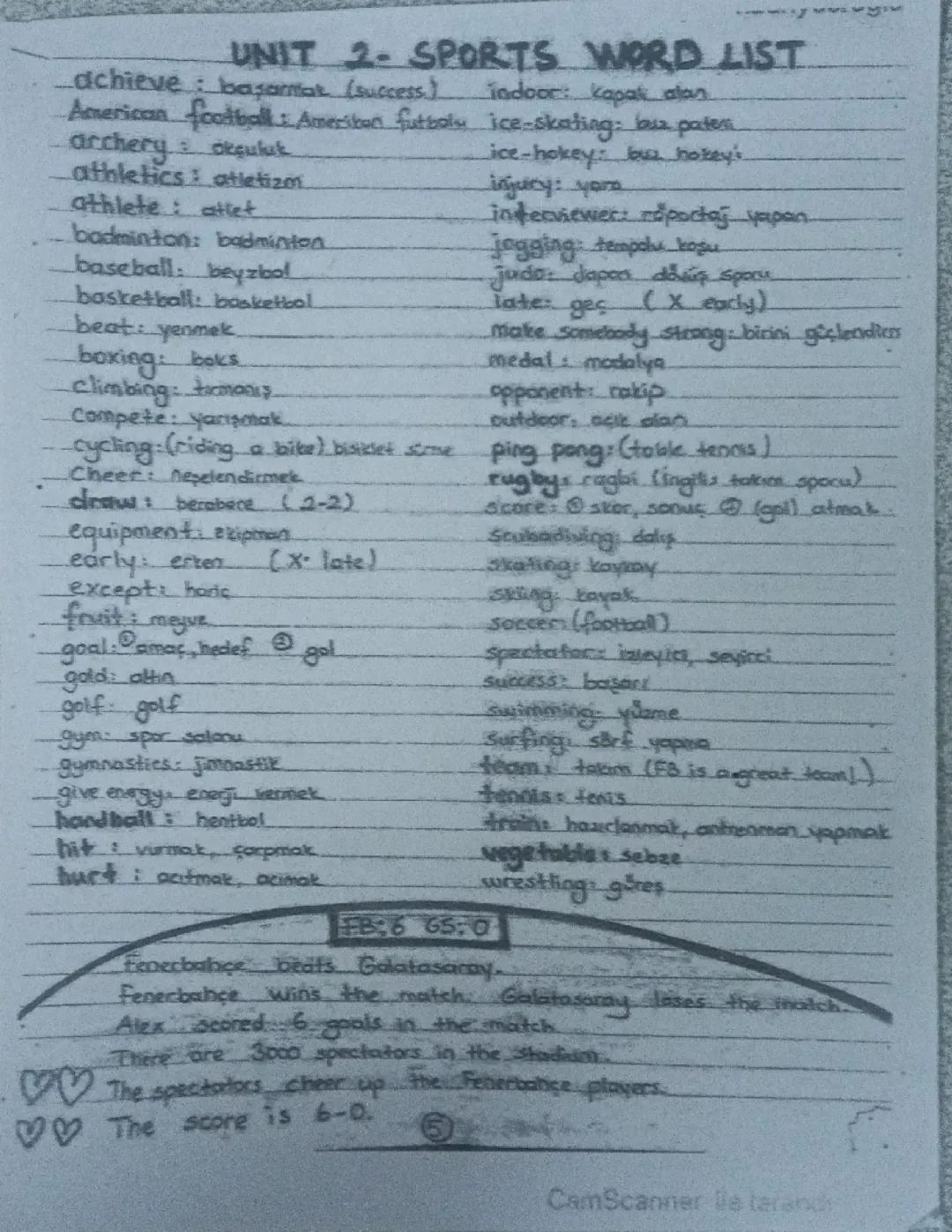 İngilizce 2. Ünite