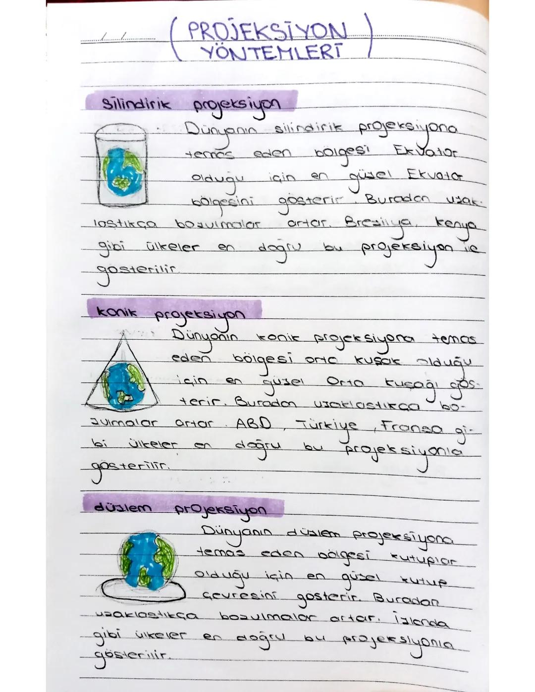 Projeksiyon Yöntemleri ve Ölçek Türleri