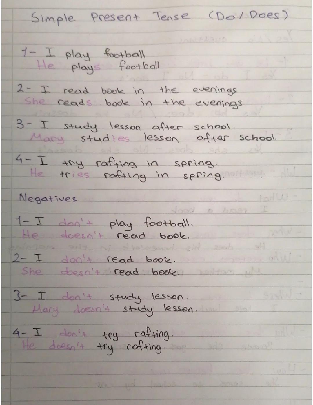 6. Sınıf İngilizce Simple present tense