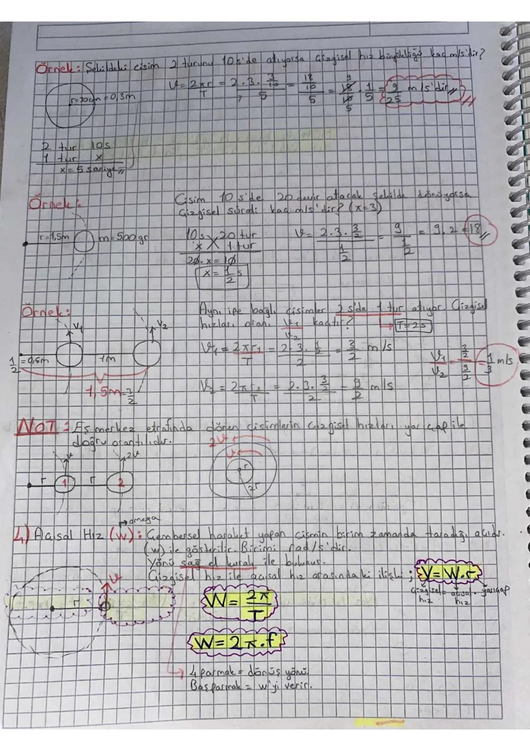 # NÜZGÜN GEMBERSEL, HORAKET
Z
it
Cisme etki eden kuvvet vektörü, cismin hiz vektörne
diese cisim dairesel horaket yapar.
ACH'de hızın büyü