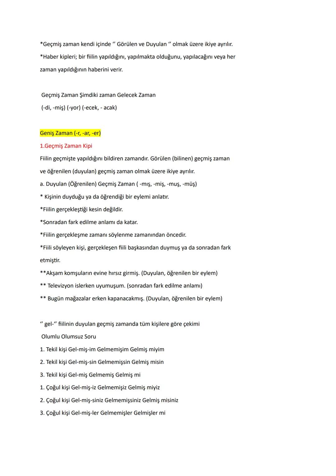 FİİL KİPLERİ
A. HABER (BİLDİEME) KİPLERİ B. DİLEK (TASARLAMA) KİPLERİ
1. Geçmiş Zaman 1. Dilek Kipi
a. Duyulan Geçmiş Zaman 2. İstek Kipi
b.