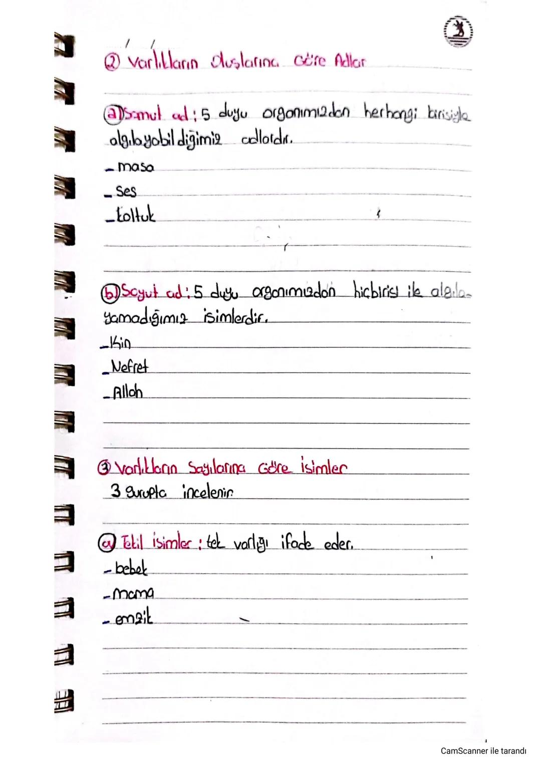 isim AD
• Vorliklar, belirten kelimelere "AD" denir.
3 Suruba ayrılır.
@ Varlıklara verilislerine göre Adlar:
özel od
ve cins ad dmak üzere