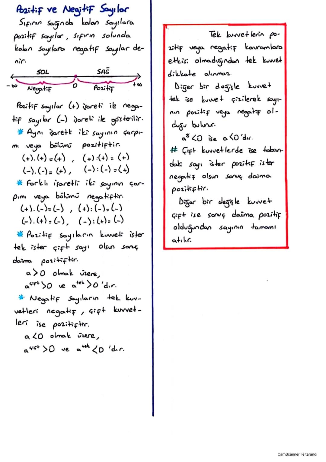 ## Pozitif ve Negitif Sayılar
Sıfırın sağında kalan sayılara
pozitif sayılar, sıfırın solunda
kalan sayılara negatif sayılar de-
nir.
SOL S