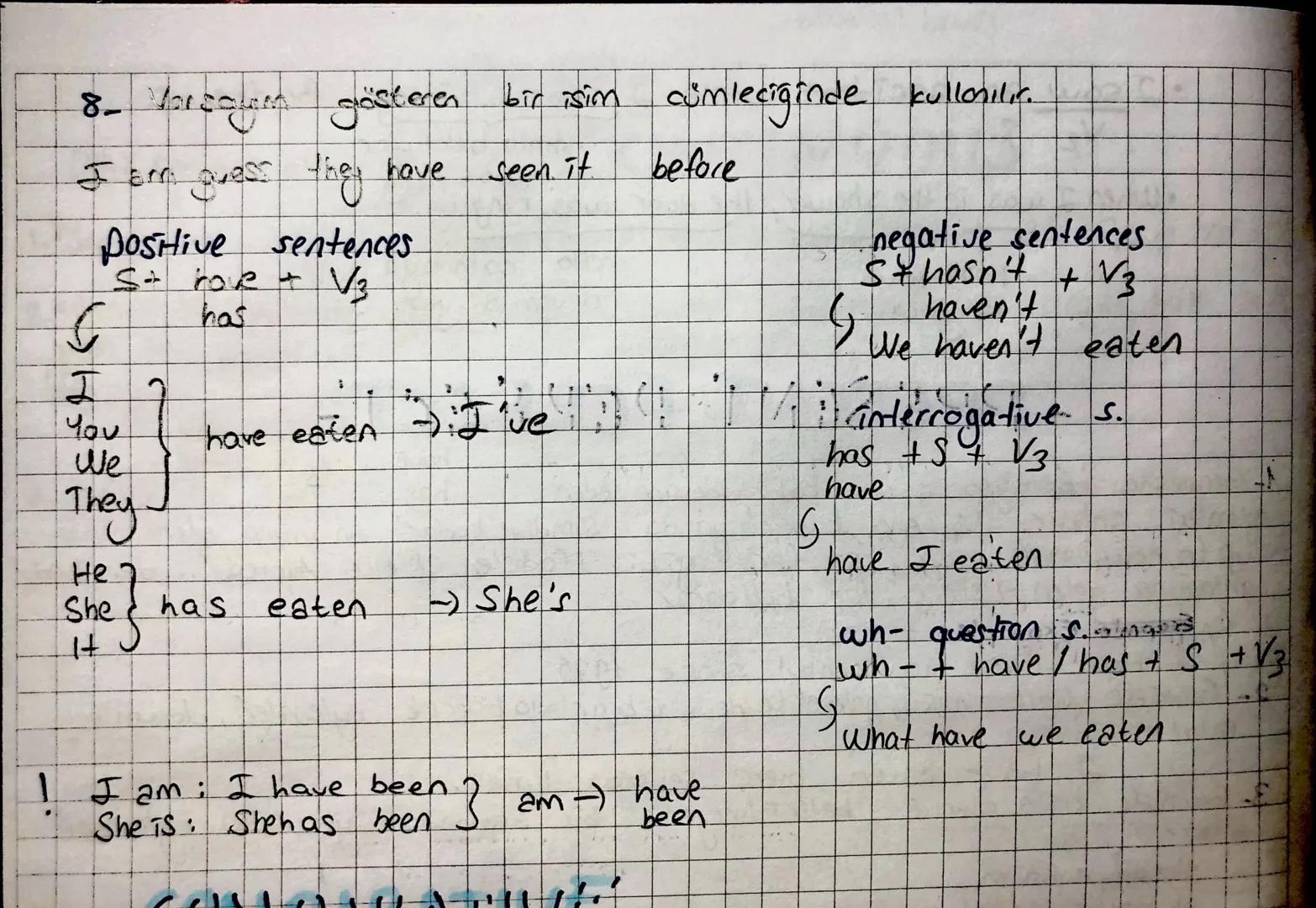ediyor.
PRESENT PEPE ACT-
1- Geçmişte başlayıp şu ana kader, devam eden
eylemleri anlatır.
"Şu ana kadar'
up to now, until now, so far
anlam