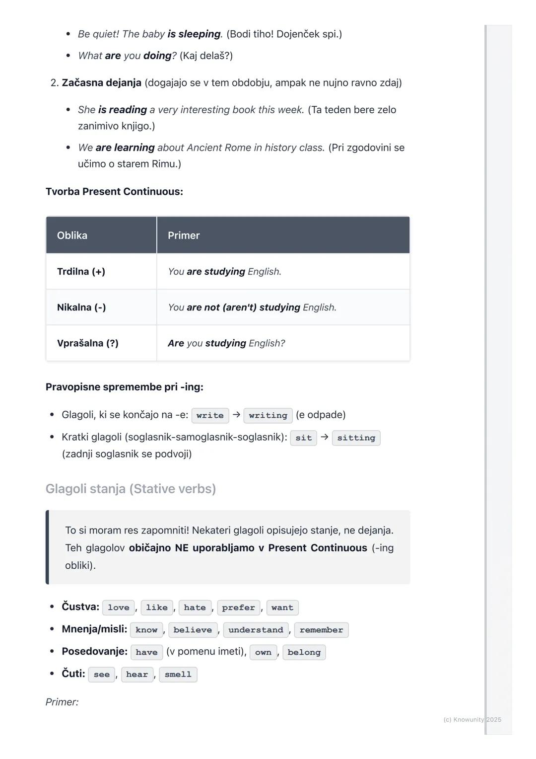 # Sedanjik (Present Simple) in
sedanjik trajni (Present
Continuous)
Pregled sedanjikov: Present Simple in Present
Continuous
To sta dva ča