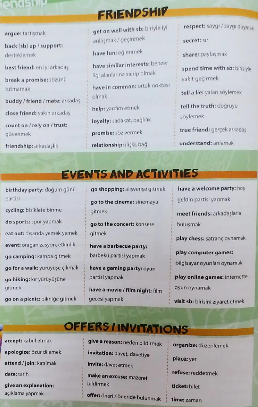 8.sınıf ingilizce 1.ünite