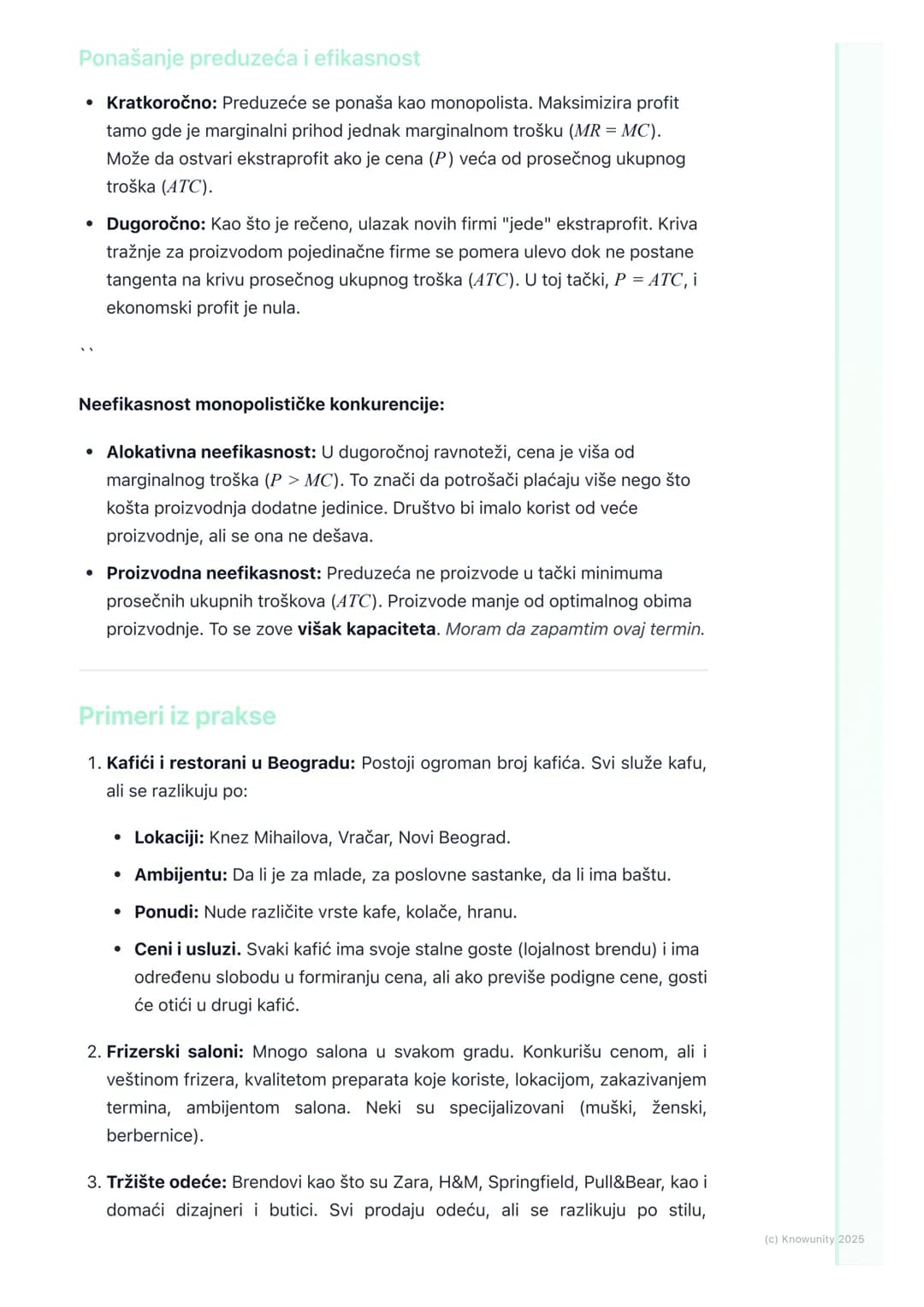 # Monopolistička konkurencija
Uvod u monopolističku konkurenciju
Ovo je tržišna struktura koja se nalazi između savršene konkurencije i či