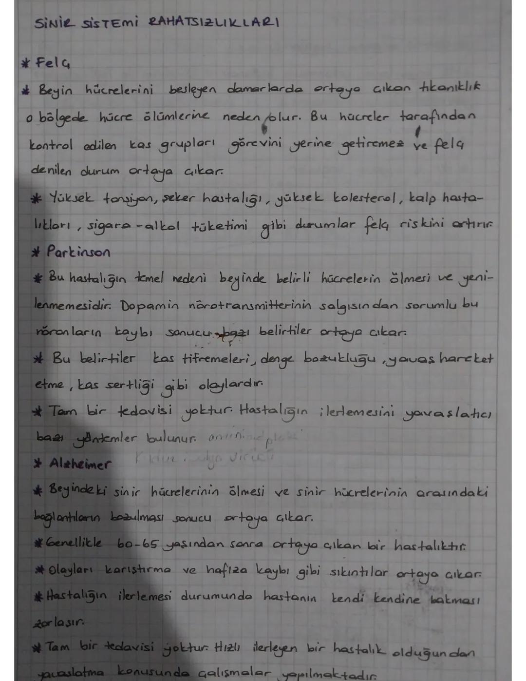 Sinir sistemi rahatsızlıkları