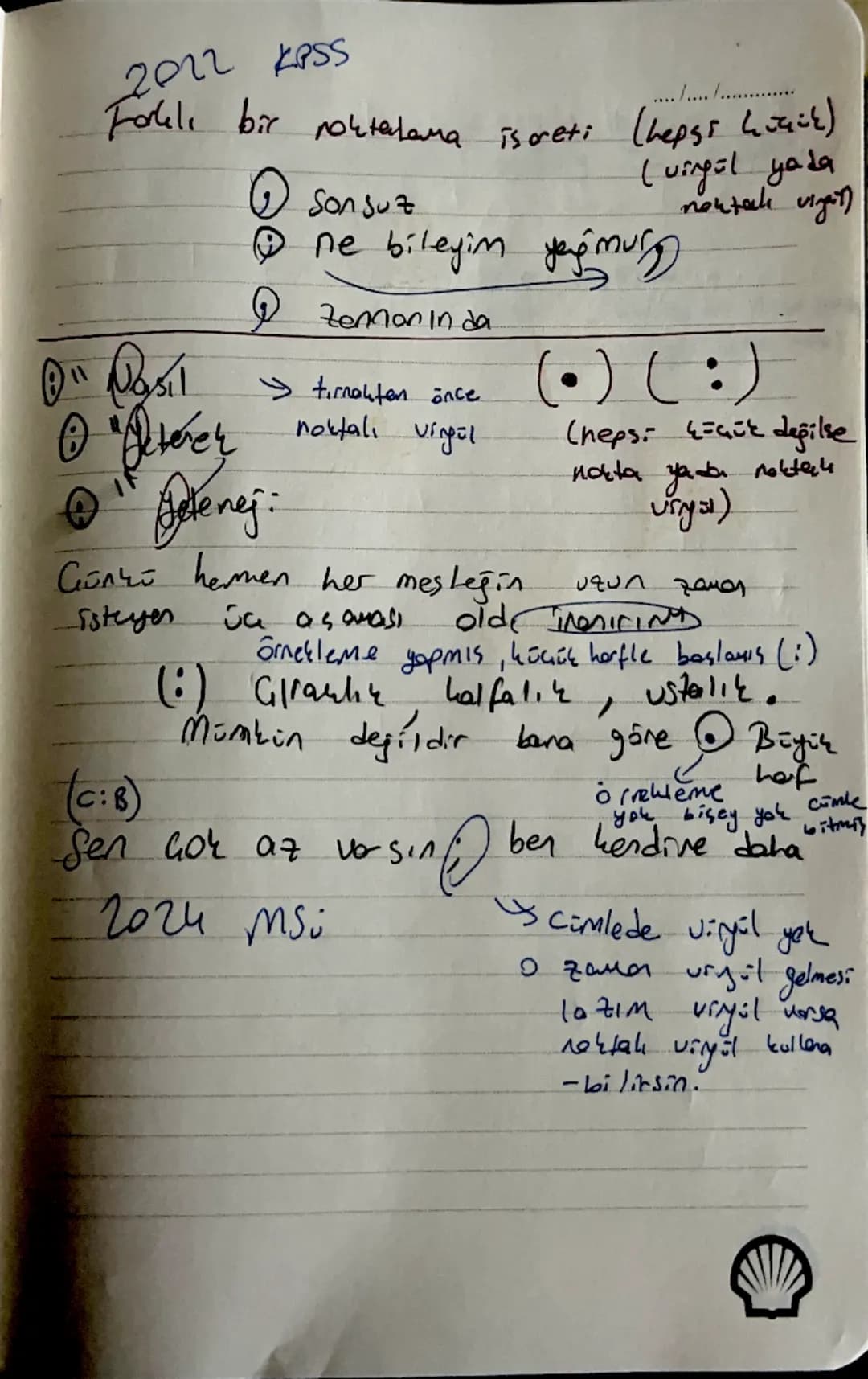 Noktalama işdettori
Nokt (.) : Cümle sonu
→ Mısır kadar yaşlı, Mısır kadar güvenlidir burc(...)
②(T.C) (T.) → Türkiye
Cumhuriyeti
→ Türkçe
③