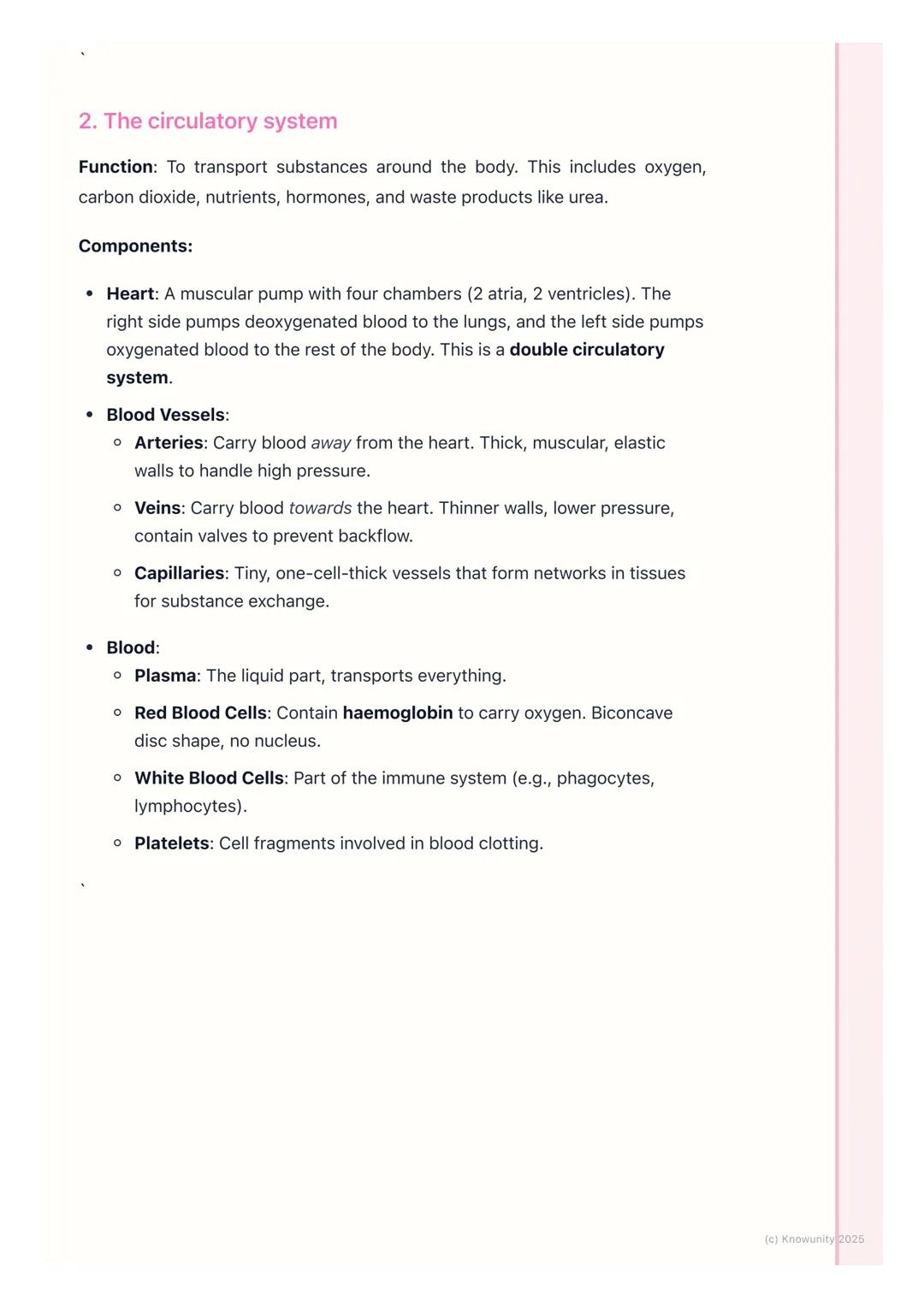 # Human Body Systems
Introduction to human body systems
The human body is organised in a hierarchy: cells $\rightarrow$ tissues $\rightarr