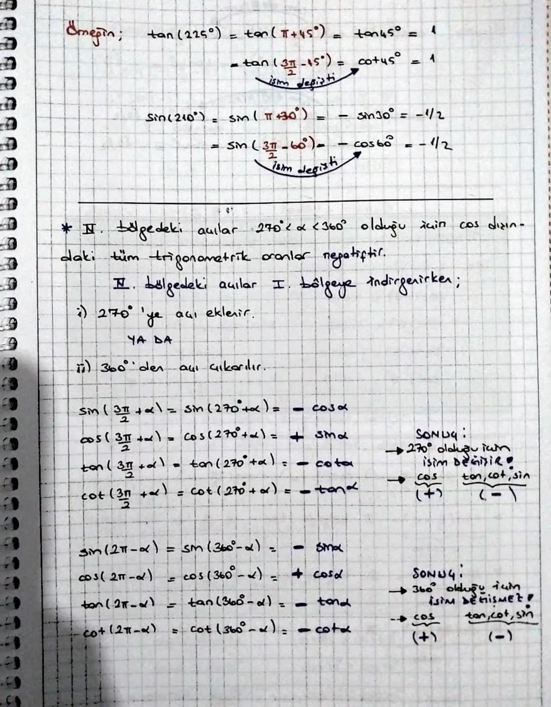 ** Balpelere Göre Trigonometrik fonksiyonların işaretleri.
$
=30°$
I. Balge
Ⅱ. Balge
I. BÖLGE
I. BOLGE
Herkes (+)
Sever (sin +)
COST