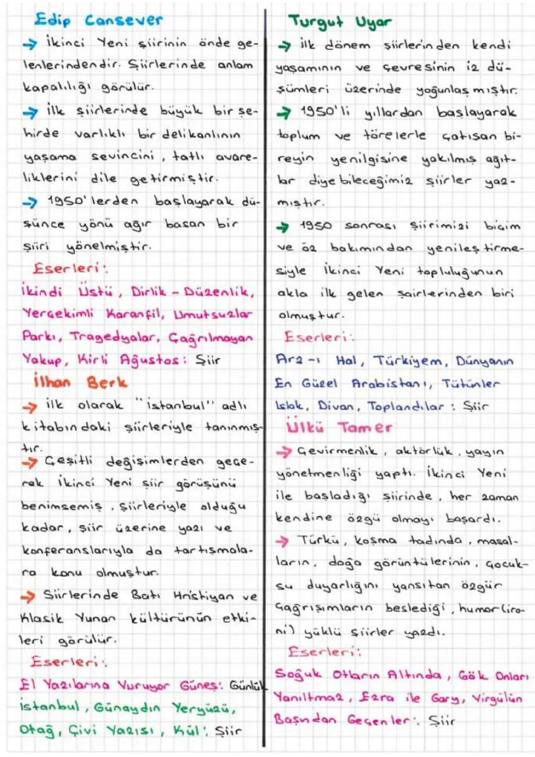 IKINCI YENI SIRI
(1950-1965)
Tam anlamıyla bir edebiyat dönemi ya da şiir topluluğu değil-
dir. 1955-1965 yılları arasında şairlerimizden bi