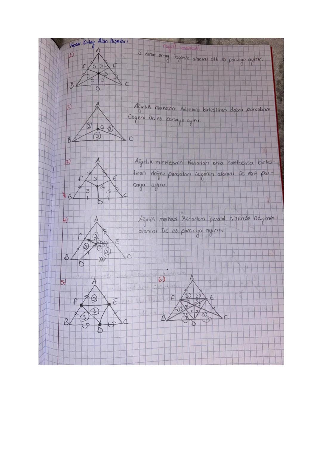 -Kenar Ortay
Kenarları iki esit parçaya bölen uzunlu
f
1x
D
E
24
C
Örnek:
B
34-1
x+3 G
x+3=2x
x=3
Uzunluğa Kenarortay
denir
ABC bir jagen
IG