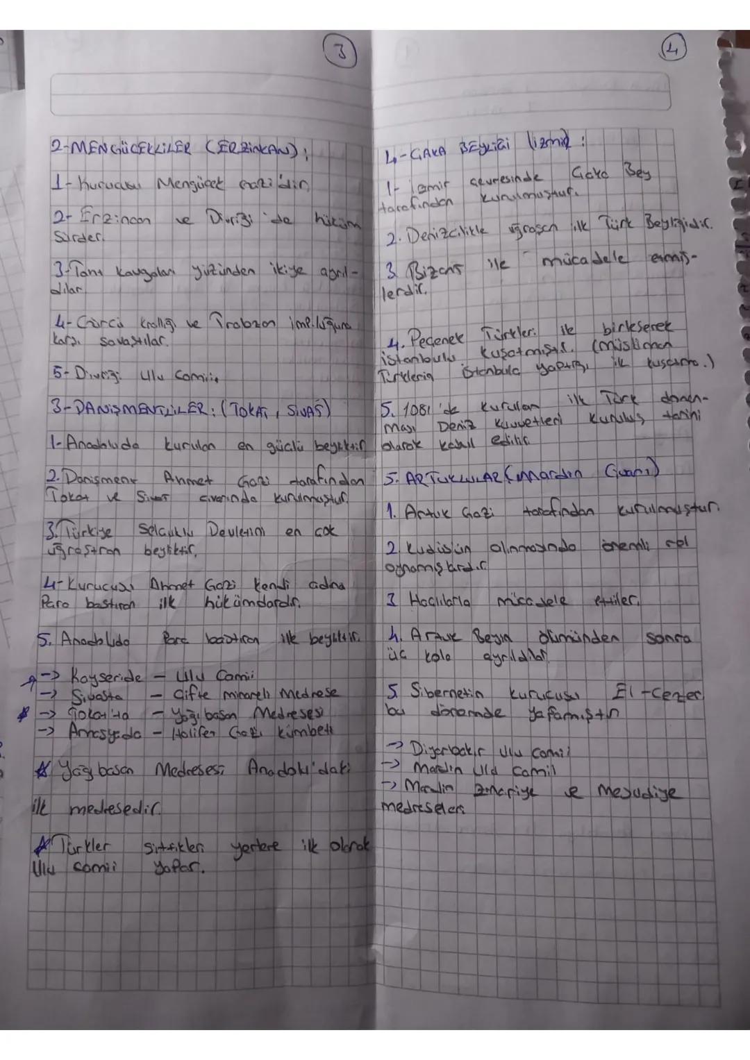 Tarih ve cografya sınav özeti kısa