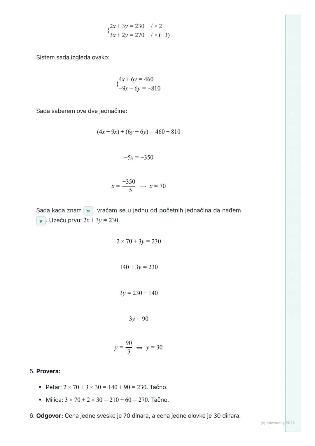 # Primena sistema linearnih
jednačina
Primena sistema linearnih jednačina
Ovo je deo gde tekstualne zadatke rešavamo pomoću matematike, ko