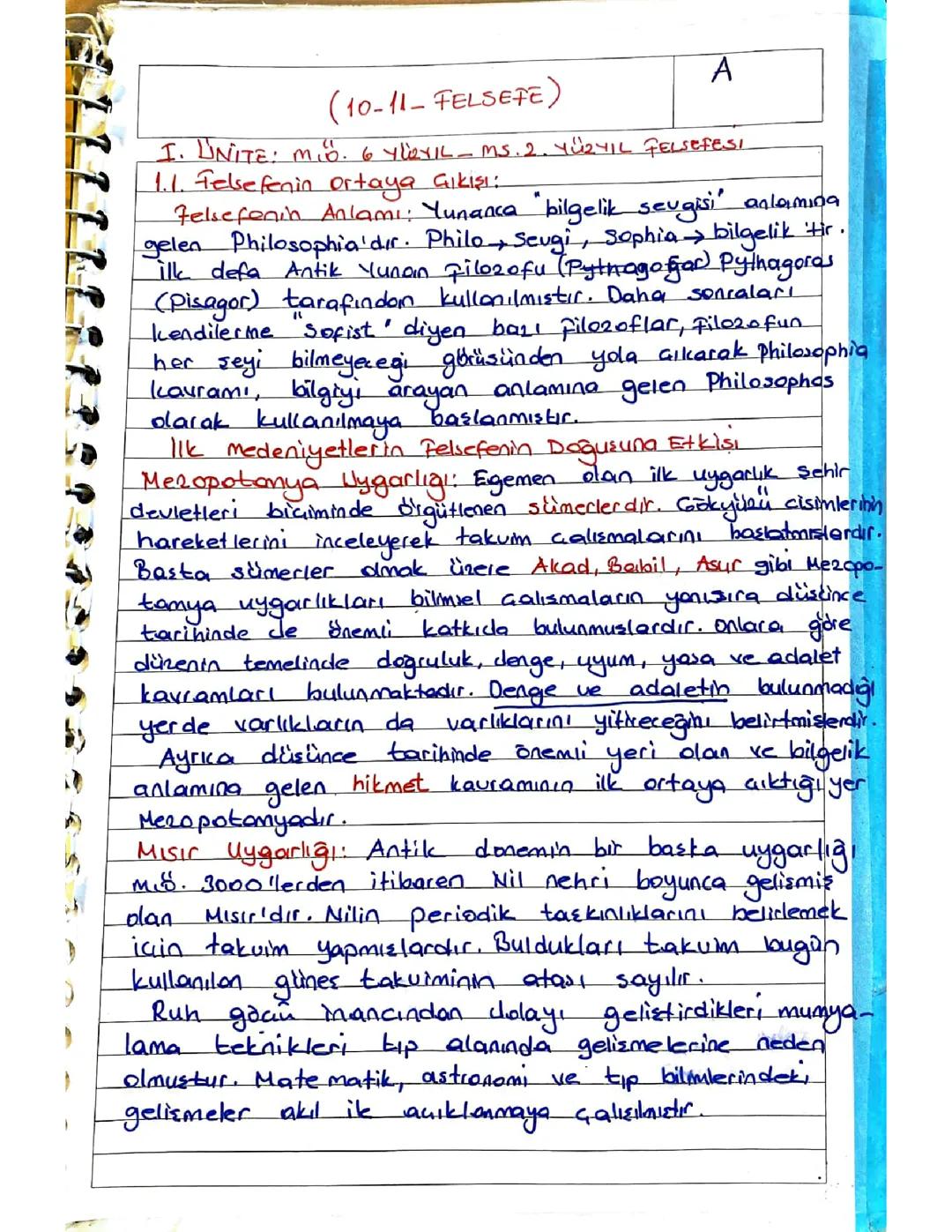 Felsefenin Ortaya Çıkışı