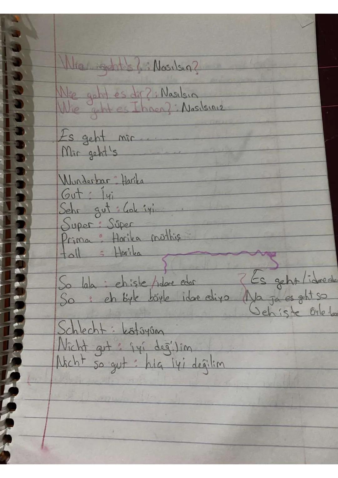 H. White - Hallo
Begrüßung (selambama)
Hallo /Hi:
Guten Morgen/Morgen: Günaydın
Guten Tag / Tag: yi günler
Guten abend/ abend: İyi aksamlar