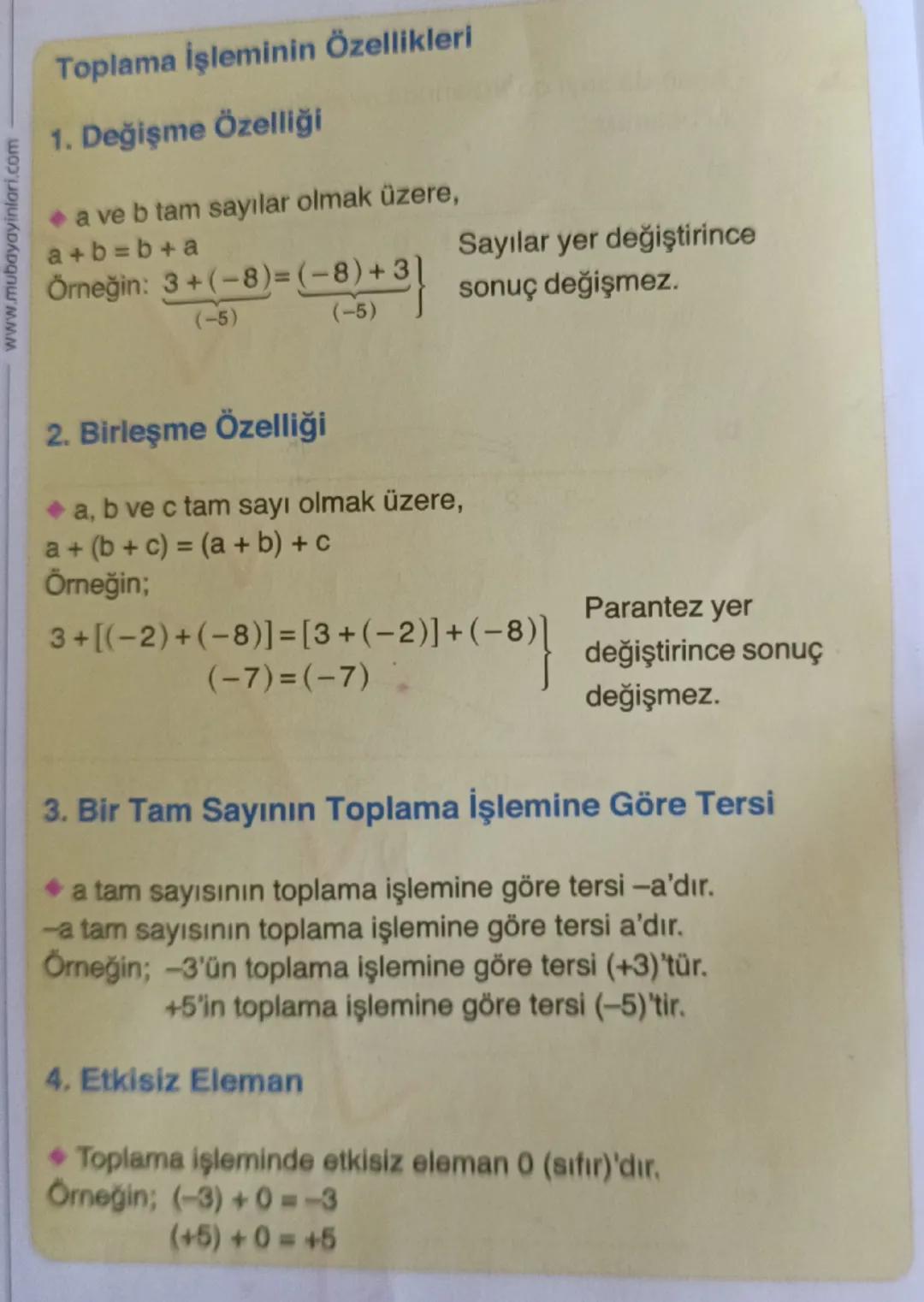 1. FASİKÜL
Tam Sayılar
Tam Sayılar (Z)
TAM SAYILARLA
-2
-1
0 +1
+2 +3
+4
Negatif
tam sayılar
Başlangıç
(Z)
Pozitif
tam sayılar
(Z¹)
Noktası