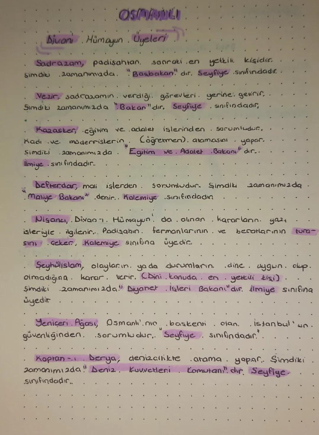 OSMANLI
Divani Hümayun Üyeleri
Sadrazam, padişahtan. sonraki .en yetkili kişidir.
.zamanımızda. Basbakan dir. Seyfiye sınıfındadır.
Simdiki